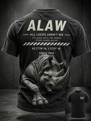 Men's UK rugby lover rhino Printed short sleeves t-shirt