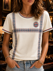 Women's Mods Culture UK Music Lover Business Style Printed short-sleeved T-shirt