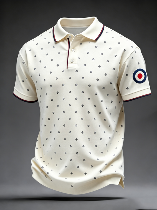 Men's Mods Culture UK Music Lover Business Style Printed polo shirt