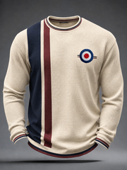 Men's Mods Culture UK Music Lover Business Style Printed Waffle Long Sleeve T-Shirt