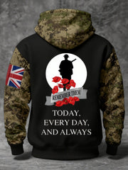 Men's 11th November Remembrance Day LEST WE'S FORGET Remembrance Hoodie