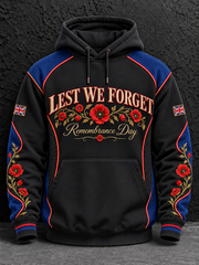 Men's Remembrance Day Oversized Drop-Shoulder Hoodie With Pockets