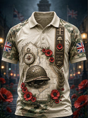 Men's Remembrance Day Lest We Forget polo shirt
