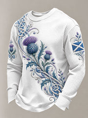 Men's St. Andrew's Day in Scotland Printed Waffle Sweatshirt