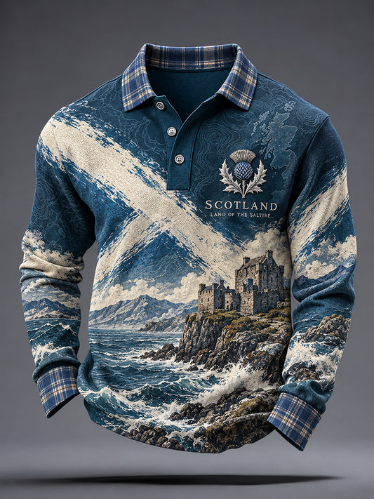 Men's Scotland St Andrew's Day Art Printed Casual Tops