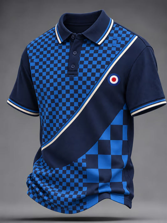 Men's UK Music Lover Mods Art Printed polo shirt