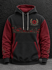 Men's Remembrance Day Oversized Drop-Shoulder Hoodie With Pockets