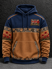 Men's Remembrance Day Oversized Drop-Shoulder Hoodie With Pockets