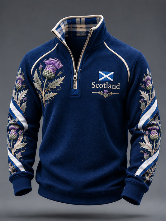 Men's St. Andrew's Day Print Zip-Up Hoodie